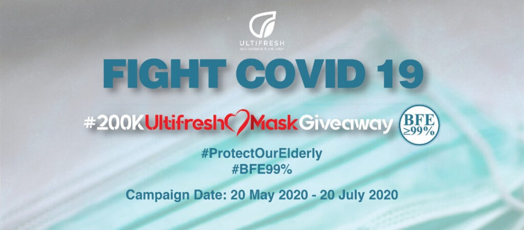 200k Ultifresh mask Giveaway to protect Elderly